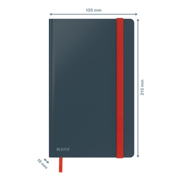 Leitz COSY Soft touch A5 bársony szürke vonalas jegyzetfüzet
