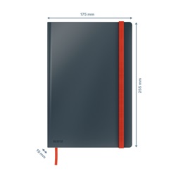 Leitz COSY Soft touch B5 bársony szürke vonalas jegyzetfüzet