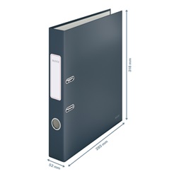 Leitz COSY Soft touch karton 180° keskeny bársony szürke iratrendező