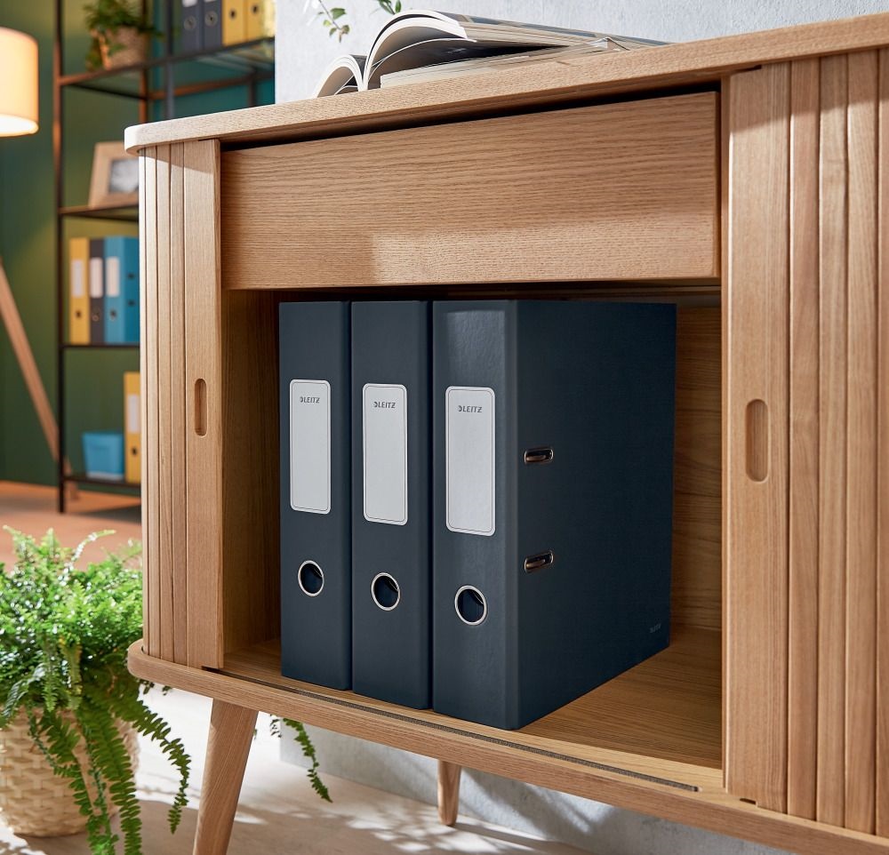 Leitz COSY Soft touch karton 180° széles bársony szürke iratrendező
