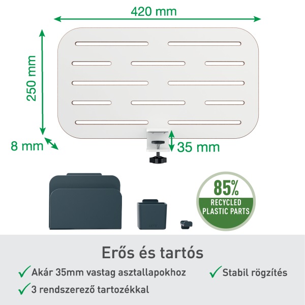 Leitz Ergo 42x25 cm fehér függőleges asztali rendszerező