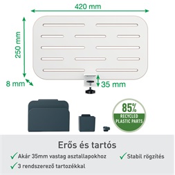 Leitz Ergo 42x25 cm fehér függőleges asztali rendszerező