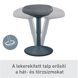 Leitz Ergo Active sötétszürke komfort ülőfelületű billenő ülőszék