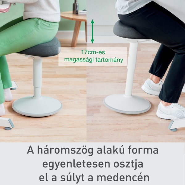 Leitz Ergo Active szürke komfort ülőfelületű billenő ülőszék