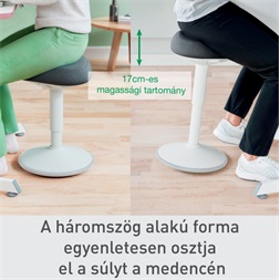 Leitz Ergo Active szürke komfort ülőfelületű billenő ülőszék