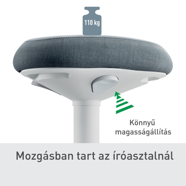 Leitz Ergo Active szürke komfort ülőfelületű billenő ülőszék