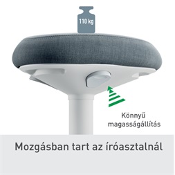Leitz Ergo Active szürke komfort ülőfelületű billenő ülőszék