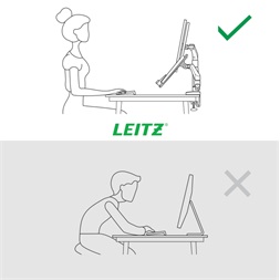 Leitz Ergo Dual sötétszürke helytakarékos monitor- és laptopkar