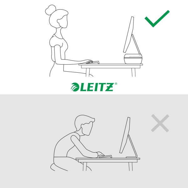 Leitz Ergo kétállású sötétszürke monitorállvány
