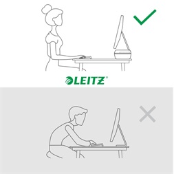 Leitz Ergo kétállású sötétszürke monitorállvány