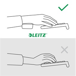 Leitz Ergo sötétszürke csuklótámasz billentyűzethez