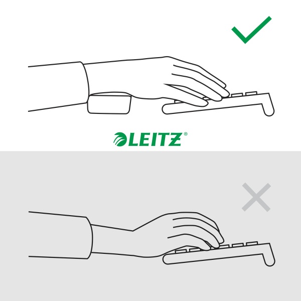 Leitz Ergo sötétszürke csuklótámasz billentyűzethez