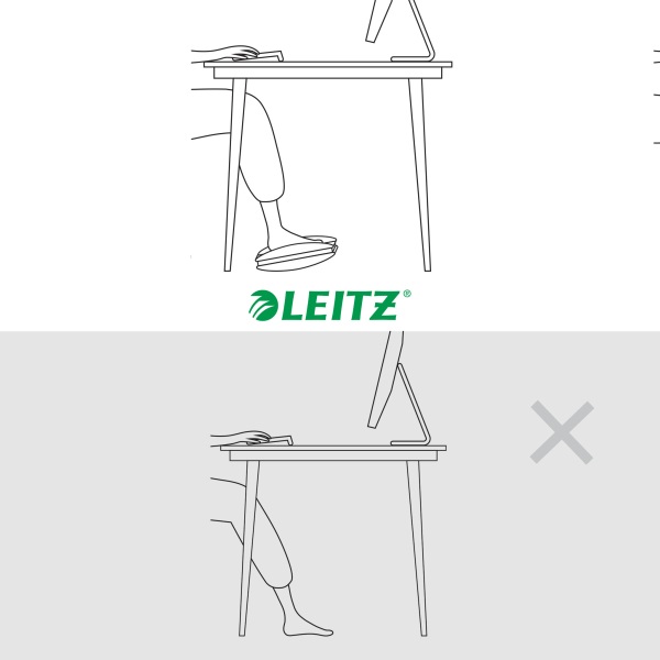 Leitz Ergo világosszürke kétállású lábtámasz