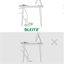 Leitz Ergo világosszürke kétállású lábtámasz