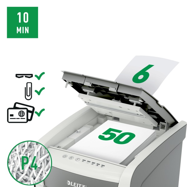 Leitz IQ AutoFeed SmallOffice 50 P4 Pro automata iratmegsemmisítő