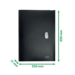 Leitz Recycle A4 PP fekete 3-pólyás mappa