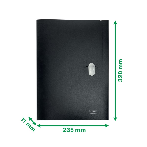 Leitz Recycle A4 PP fekete 3-pólyás mappa