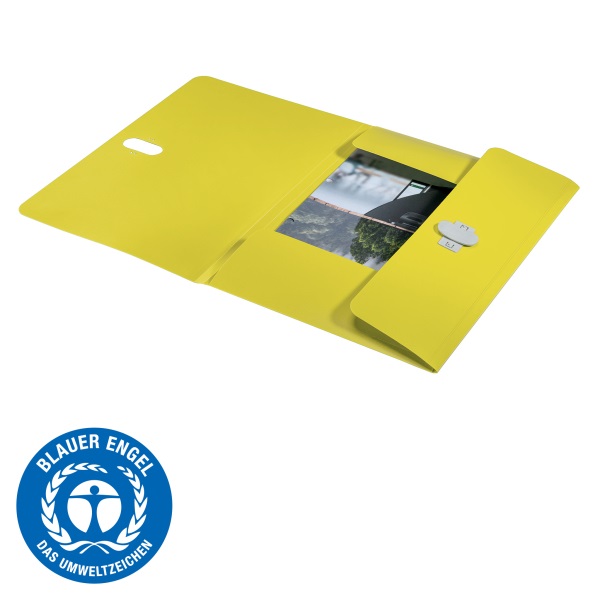 Leitz Recycle A4 PP sárga 3-pólyás mappa