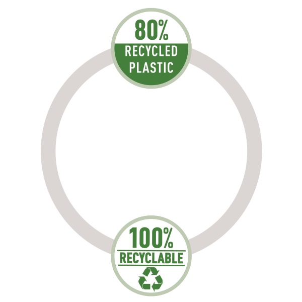 Leitz Recycle A4 PP zöld 3-pólyás mappa