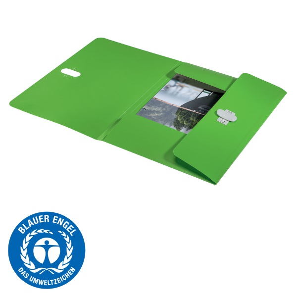 Leitz Recycle A4 PP zöld 3-pólyás mappa