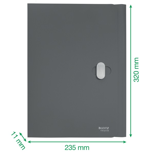 Leitz Recycle A4 PP zöld 3-pólyás mappa