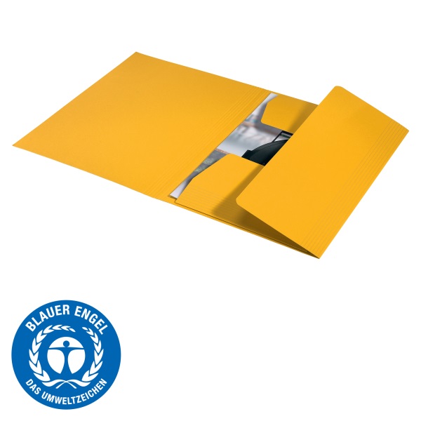 Leitz Recycle A4 karton sárga 3-pólyás mappa