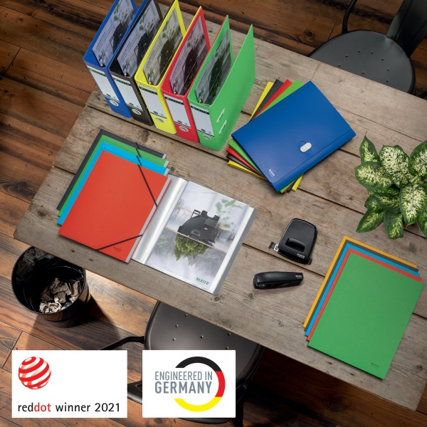 Leitz Recycle A4 karton sárga 3-pólyás mappa