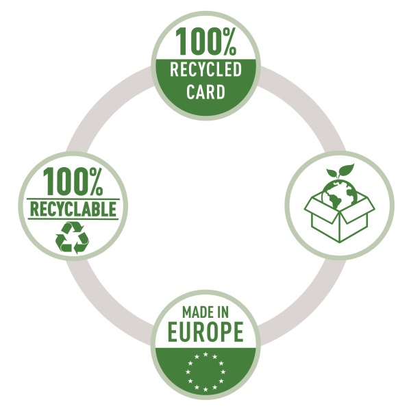 Leitz Recycle A4 karton zöld 3-pólyás mappa