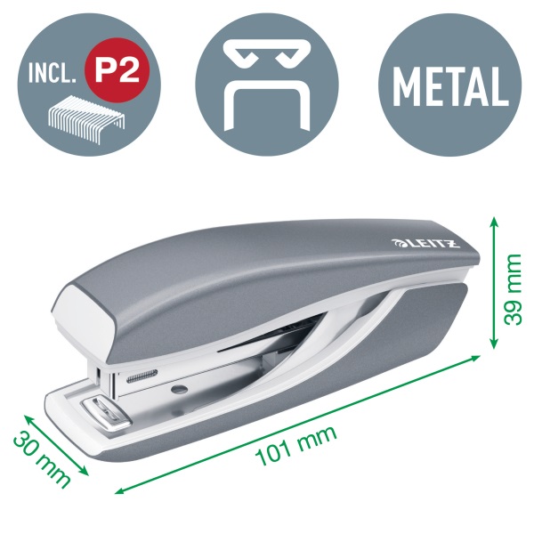 Leitz WOW 10 lap piros mini tűzőgép és lyukasztó szett