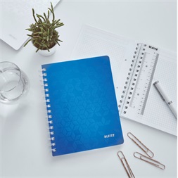 Leitz Wow A5 80lapos kockás kék spirálfüzet