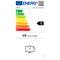 Lenovo 21,5" ThinkVision S22e-20 FHD VA HDMI/VGA monitor