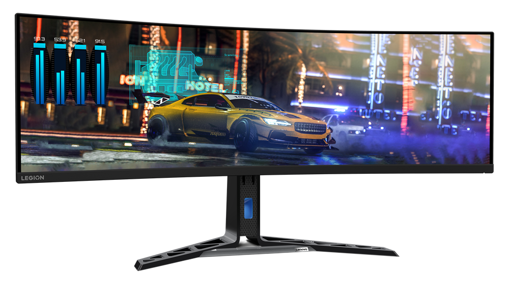 Lenovo 44,5" Legion R45w-30 DQHD VA 165Hz HDMI/USB/USB-C/DP/RJ45 ívelt gamer monitor