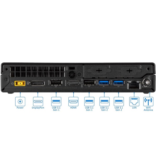 Lenovo ThinkCentre M920Q Mini PC /i5-8500T/16GB/500GB SSD + 500GB HDD/Win11 Pro/fekete asztali számítógép