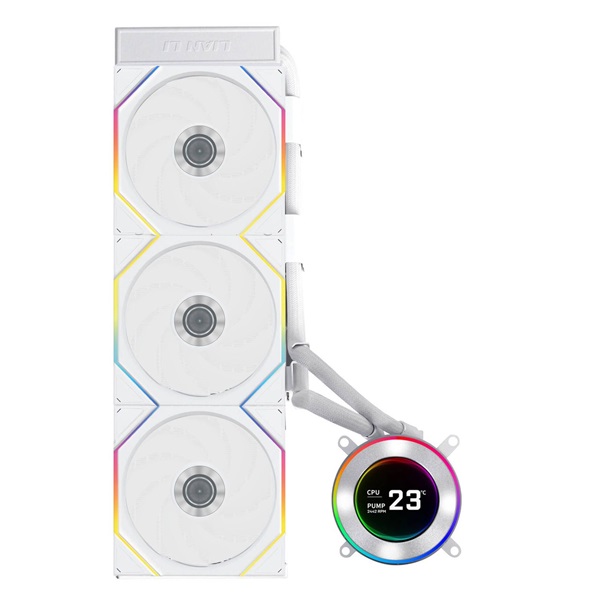 Lian Li HYDROSHIFT II LCD-C 360TL 3x120mm ARGB fehér vízhűtéses processzor hűtő