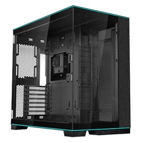 Lian Li O11 Dynamic EVO RGB TG fekete (táp nélküli) ablakos RGB E-ATX ház