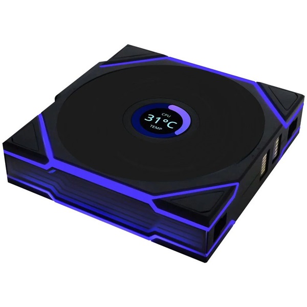 Lian Li UNI FAN TL-LCD Wireless 3db 120mm fekete ventilátor