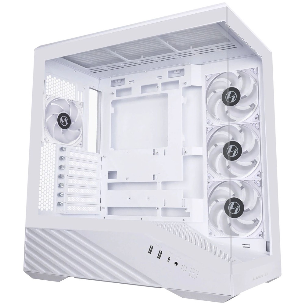 Lian Li Vector V100 Midi Tower edzett üveg fehér ház