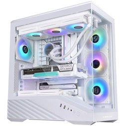 Lian Li Vector V100 Midi Tower edzett üveg fehér ház
