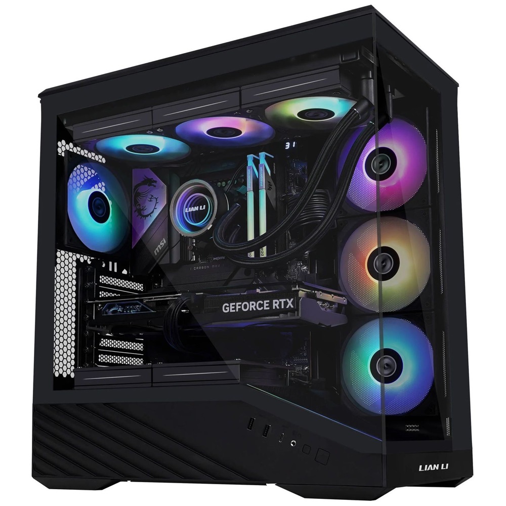 Lian Li Vector V100 Midi Tower edzett üveg fekete ház