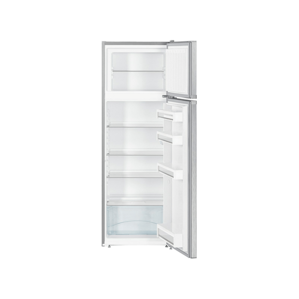 Liebherr CTPele251-26 inox, felülfagyasztós, Hűtő:219L, Fagyasztó:52L, hűtőszekrény (Újszerű)