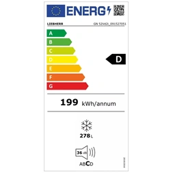 Liebherr GN 52Vd2i fehér, egyajtós, Fagyasztó:278L, No frost fagyasztószekrény