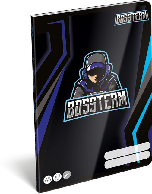 Lizzy Bossteam Gamer 4Life 22970201 FSC A5 40 lapos tűzött sima füzet