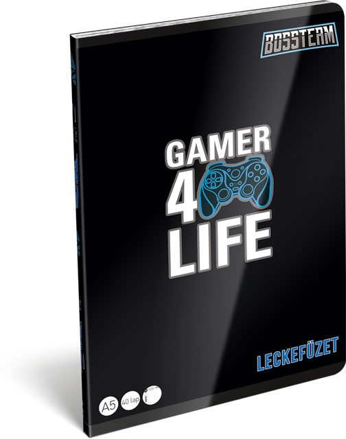 Lizzy Bossteam Gamer 4Life 22971801 FSC A5 40 lapos tűzött lecke füzet