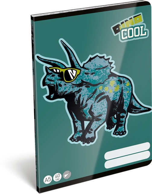 Lizzy Dino Cool 22970399 FSC A5 40 lapos tűzött sima füzet