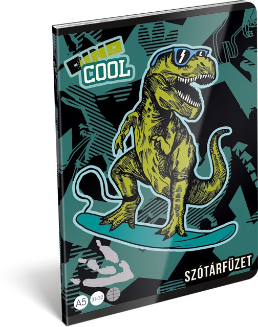 Lizzy Dino Cool 22971199 FSC A5 31-32 tűzött szótár füzet