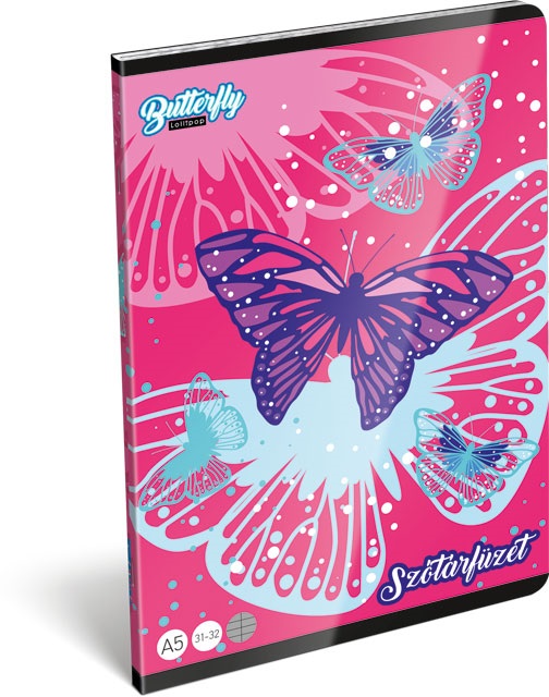 Lizzy Lollipop Butterfly 22970715 FSC A5 31-32 tűzött szótár füzet