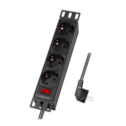 Logilink PDU4B01 10" PDU 4 utas német aljzat, kapcsolóval