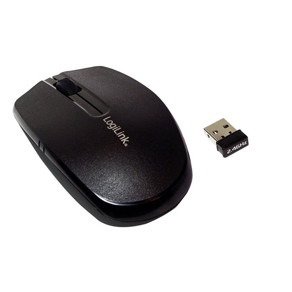 Logilink ID0114 2.4G vezeték nélküli egér, autolink funkcióval, fekete