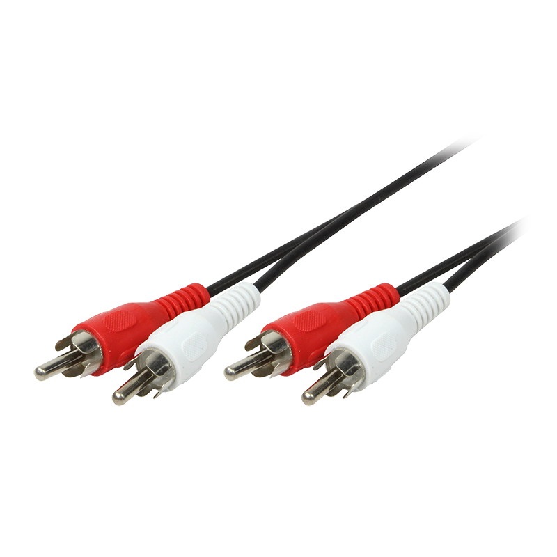 Logilink CA1040 Audiokábel, 2x RCA/M - 2x RCA/M, fekete, 5 m