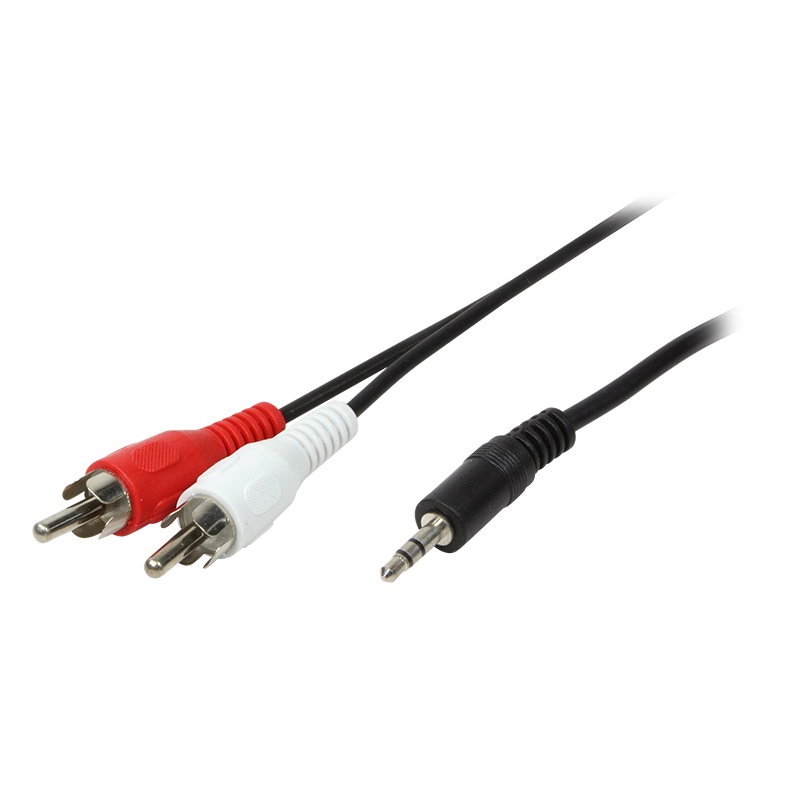 Logilink CA1043 Audiokábel, 3,5 mm-es 3 tűs/M-2x RCA/M, 5 m